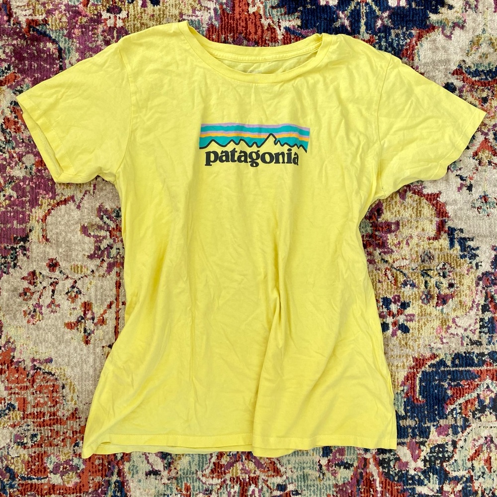 Yellow Patagonia tshirt